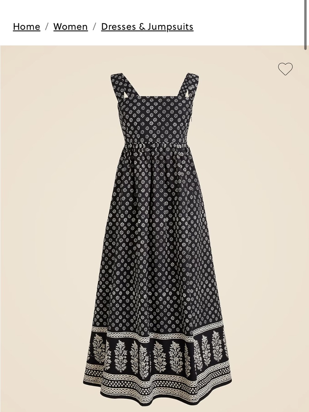 J. Crew Black and White Maxi Dress